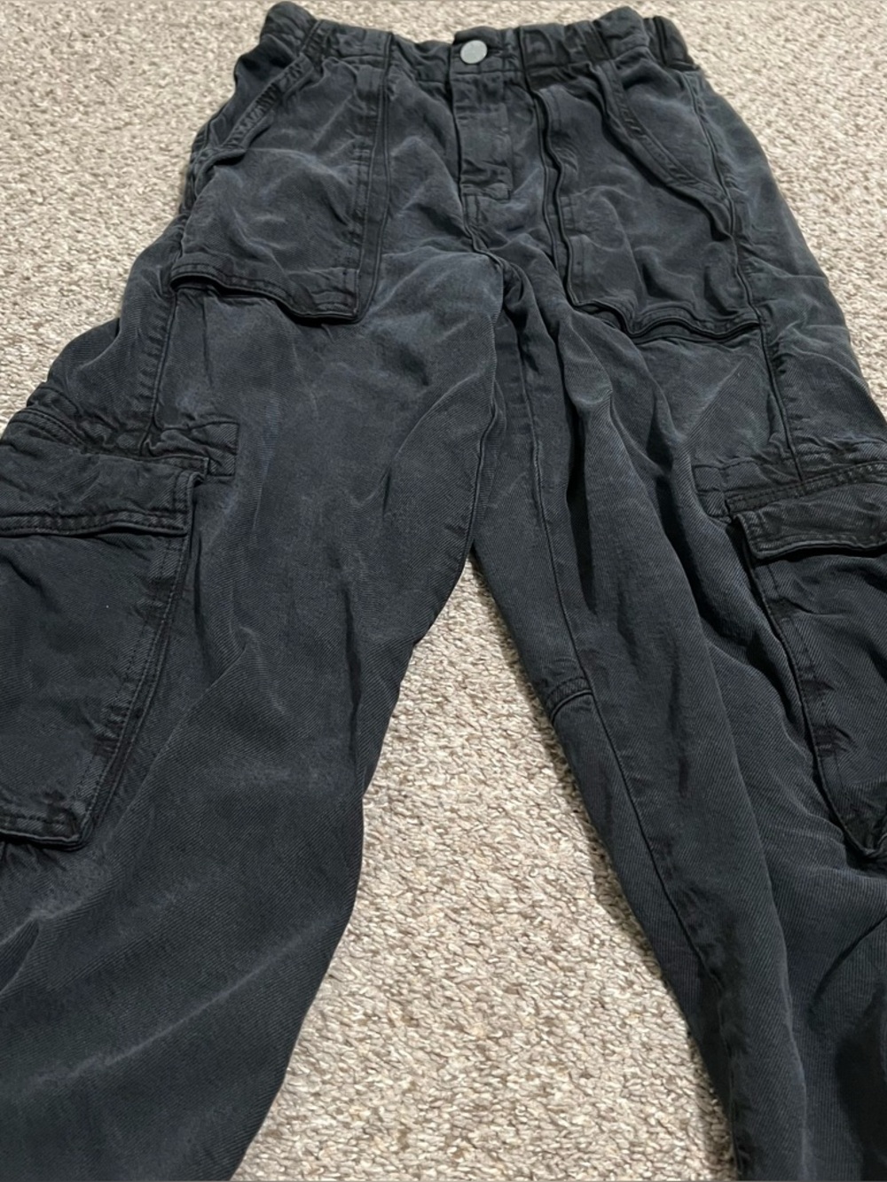 AllSaints Women’s Black Cargo Trousers Pants Size 12